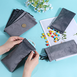 8шт. прямоугольный бархатный со стальным футляром для очков ABAG-BBC0001-15A