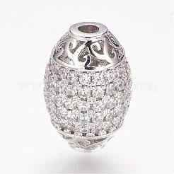 Perline zirconi micro pave  in ottone&nbsp;ZIRC-E119-34