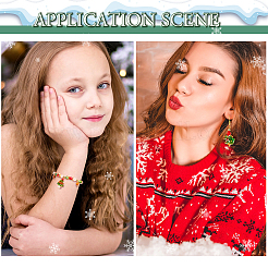 16 нитка 16 стильные прозрачные стеклянные бусины с гальваническим покрытием в рождественском стиле EGLA-TA0001-25