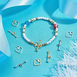 Сплавочные застежка тоггл тибетского стиля&nbsp;TIBE-FH0001-02-RS