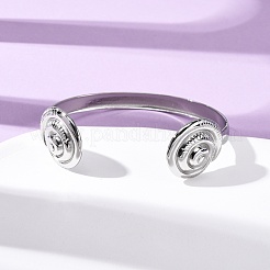 Браслеты-манжеты из нержавеющей стали 304 для женщин BJEW-C123-01B-P