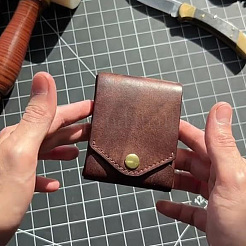 合成皮革財布1個  合金ボタン付き  長方形  シエナ  113x90x3.5mm&nbsp;AJEW-CL0001-02