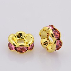 Messing Strass Zwischen perlen&nbsp;RB-A014-L6mm-23G-NF