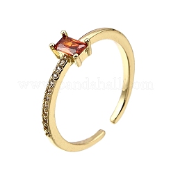 Манжеты из латуни с микро паве кубический цирконий для женщин&nbsp;RJEW-H247-19G-02