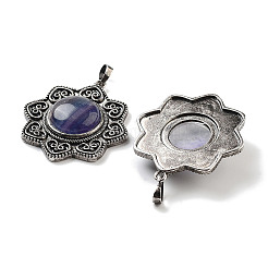 Подвески из натурального флюорита и латуни&nbsp;G-K338-09AS-01