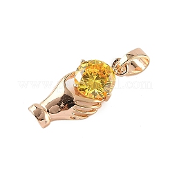 Латунные микро проложить кубического циркония подвески&nbsp;KK-E795-02KCG