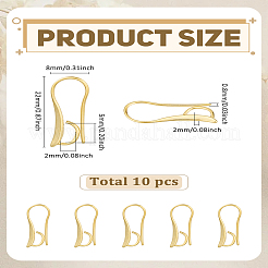 10 шт латунные серьги крючки&nbsp;KK-LP0004-02