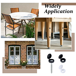 300 шт. 2 вида пластиковых заглушек для винтов с откидной крышкой&nbsp;DIY-FH0010-34