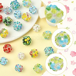 8шт 8 цвета бусины ручной работы с неровностями лэмпворк&nbsp;LAMP-YW0004-17