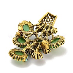 Spille da bavero in lega vegetale con strass per vestiti da zaino&nbsp;JEWB-C052-03AG-01