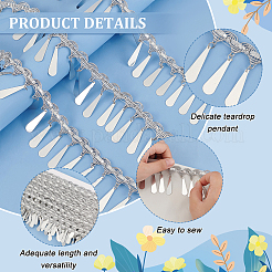 Лента из полиэстера длиной 10 м с каплевидной кисточкой.&nbsp;OCOR-WH0085-67A