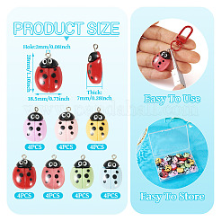 28 шт. 7 цвета непрозрачные подвески из смолы&nbsp;FIND-TA0005-99