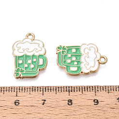 Подвески из сплава с эмалью ко дню святого патрика&nbsp;ENAM-T024-42A-G