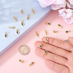 20шт латунные подвески с микропаве и кубическим цирконием&nbsp;KK-TA0002-24