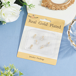 8шт латунные подвески из кубического циркония с микро-паве&nbsp;KK-BBC0021-32