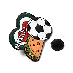 Emaille-Anstecknadeln mit Mexiko-Fußballmotiv&nbsp;JEWB-D310-07EB-03
