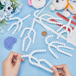 6шт 3 стиля пластиковая фигурка подвижный скелет DIY-PH0007-69