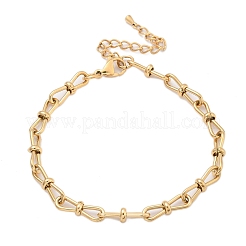 Браслеты на ногу из нержавеющей стали 304 с бантами для женщин AJEW-U025-02G