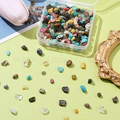 1 нить смешанных бусин с крошкой драгоценных камней G-FS0005-78