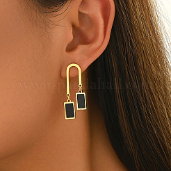 Pendientes colgantes de acero inoxidable esmaltado 201 para mujer&nbsp;LJ2038