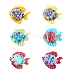 6 pz 6 colori ciondoli a lume fatti a mano&nbsp;LAMP-TA0002-67C