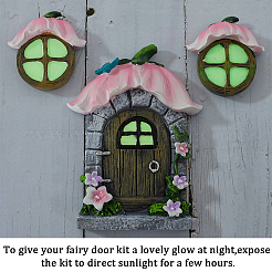 Скульптура окон и дверей феи-гнома из смолы AJEW-WH0415-95