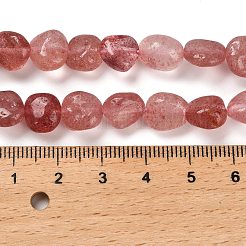 Природного кварца клубники нитей бисера G-P497-01E-06