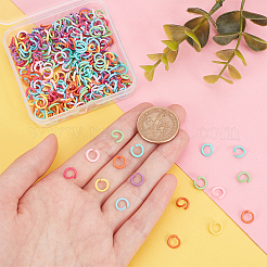 320 шт. 8-х цветные открытые соединительные кольца из цинкового сплава FIND-PH0009-23