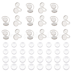 Kit para hacer anillos de dedo con cúpula en blanco&nbsp;DIY-UN0004-13