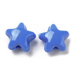 不透明なアクリルビーズ  スター  藤紫色  11x11.5x7mm  穴：2mm  約1245個/500g&nbsp;OACR-C016-30D