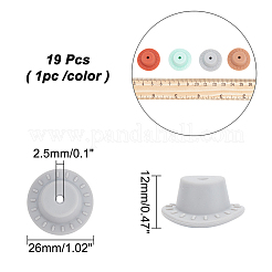 19шт 19 цвета силиконовые бусины SIL-AR0001-05