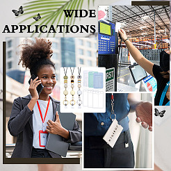 Выдвижная катушка для значков из дерева и силикона с цепями&nbsp;HJEW-ME00019