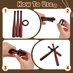 10 ensemble de mini-supports de baseball en bois&nbsp;ODIS-TW0001-06A