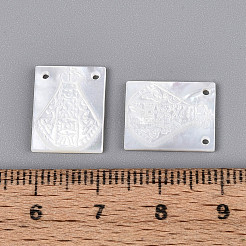 Подвески из натурального белого жемчуга SSHEL-S264-002B