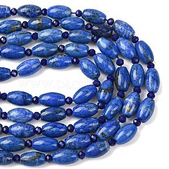 Нитки бусины из натурального ляписа-лазури&nbsp;G-G453-C07-8x13mm