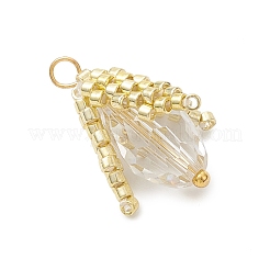 Подвески-бутоны из стеклянных бисера&nbsp;PALLOY-MZ01096-01