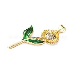 Латунные микро проложить кубического циркония подвески&nbsp;X-KK-A252-06A-G