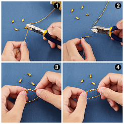 Kit de fabrication de bijoux avec chaînes à billes en fer soudé&nbsp;DIY-PH0008-27