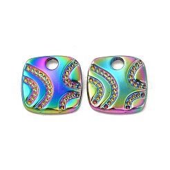Placcatura ionica (ip) 304 pendenti in acciaio inossidabile con strass&nbsp;STAS-B032-30MC