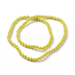 Electroplate opaco colore solido perle di vetro fili&nbsp;GLAA-E036-11D