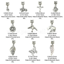 10шт 10 стиля сплава европейские висячие подвески в тибетском стиле PALLOY-FZ00005