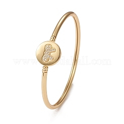 Placage en rack bracelets en zircone cubique micro pave en laiton&nbsp;BJEW-E071-20G-02