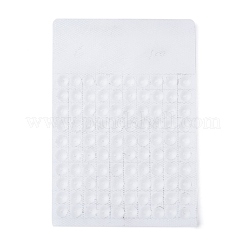 プラスチックビーズカウンタボード  ホワイト  6mm玉100個の計数用  8x10x0.7cm&nbsp;TOOL-G002