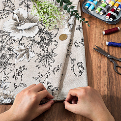 1м прямоугольная хлопчатобумажная льняная ткань&nbsp;DIY-CY0002-18B