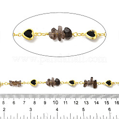 Латунные цепочки с сердечками ручной работы CHC-L053-03G