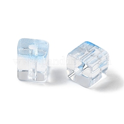 Двухцветные прозрачные стеклянные бусины GLAA-NH0001-03B