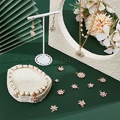 16 шт. 8 стиля латунных подвесок с прозрачными кубическими цирконами KK-PH0012-76