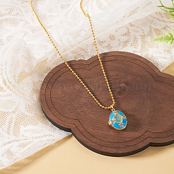 1 ciondolo con medaglione in ottone smaltato&nbsp;FIND-TA0010-71A