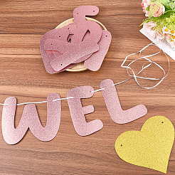 Бумага добро пожаловать назад вопрос баннер DIY-WH20001-89C