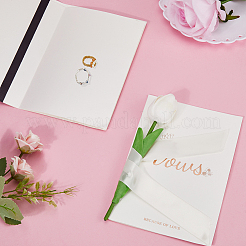Бумажная свадебная открытка с клятвами&nbsp;AJEW-WH0258-903B